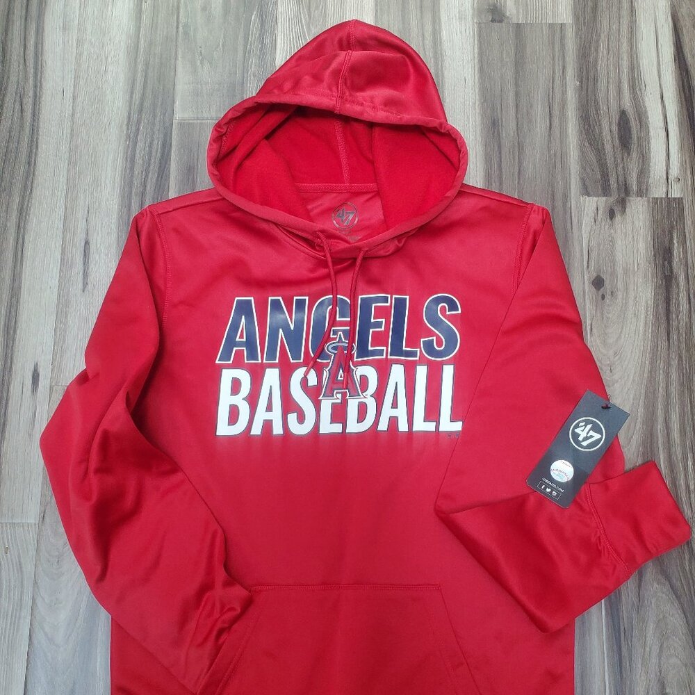 NWT LA Angels Men's Med Hooded Sweatshirt w/Pocket